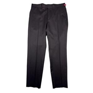 Ermenegildo Zegna Wool Slim Fit Trousers Dress Pants Dark Brown Size EU 50 | 34